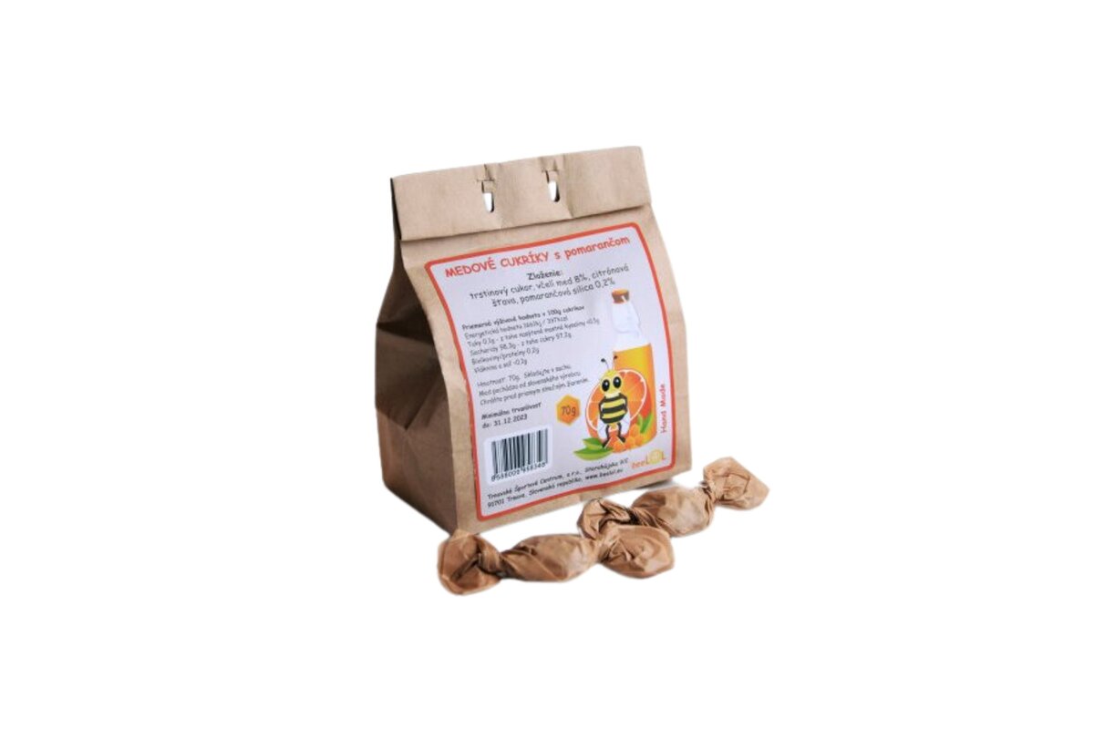 Medové cukríky s pomarančom 70 g