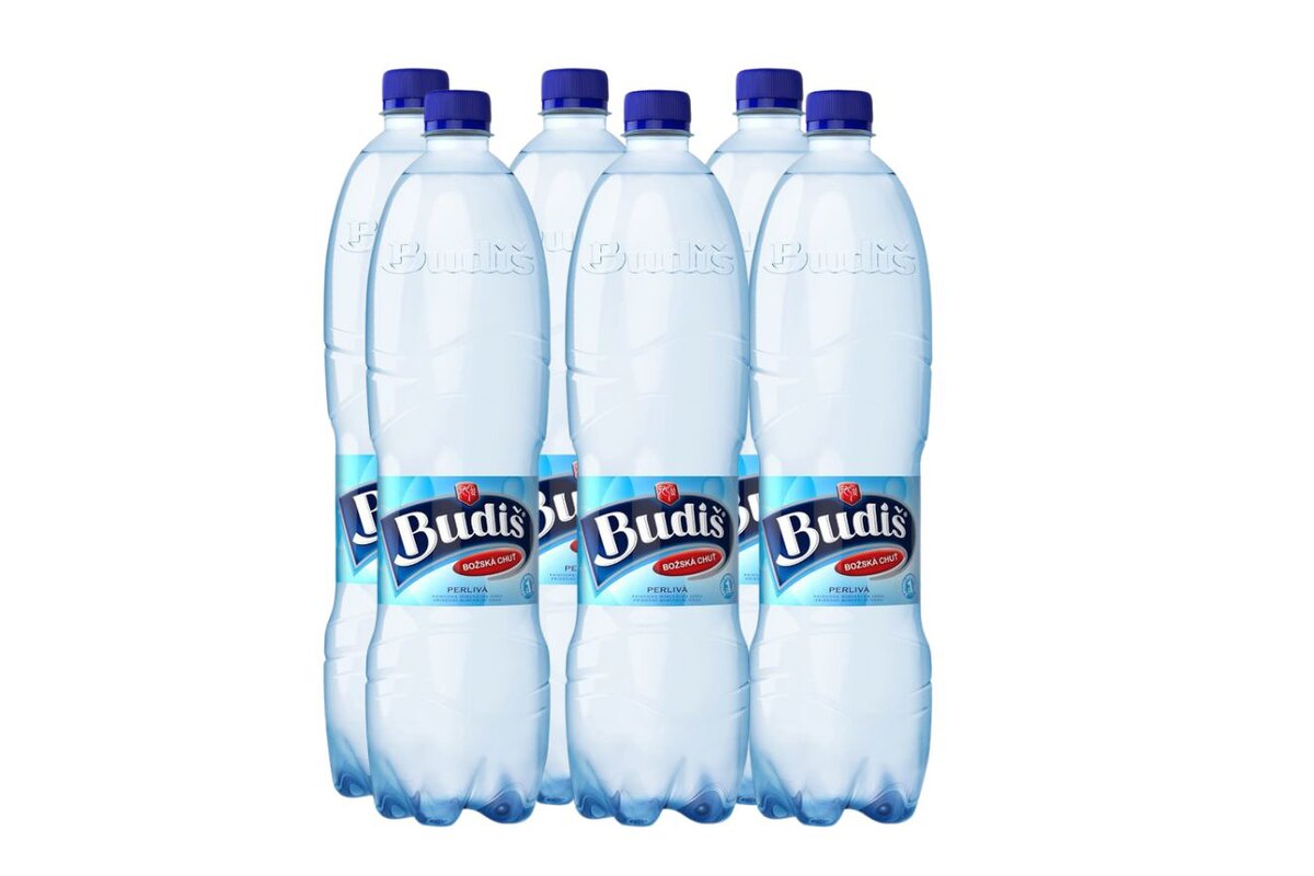 1x kartón - Budiš minerálna voda perlivá 1,5 l 6 ks