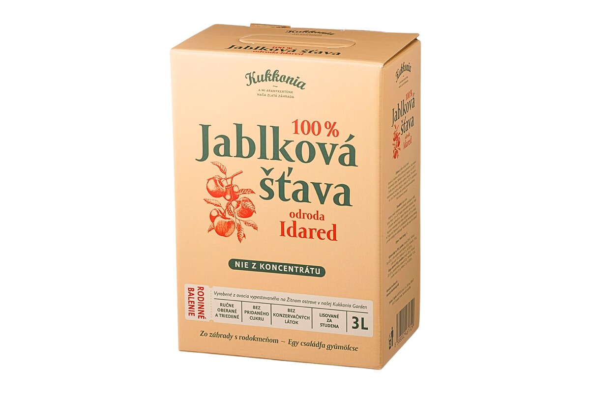 Jablková šťava "IDARED" 100% 3 l Kukkonia