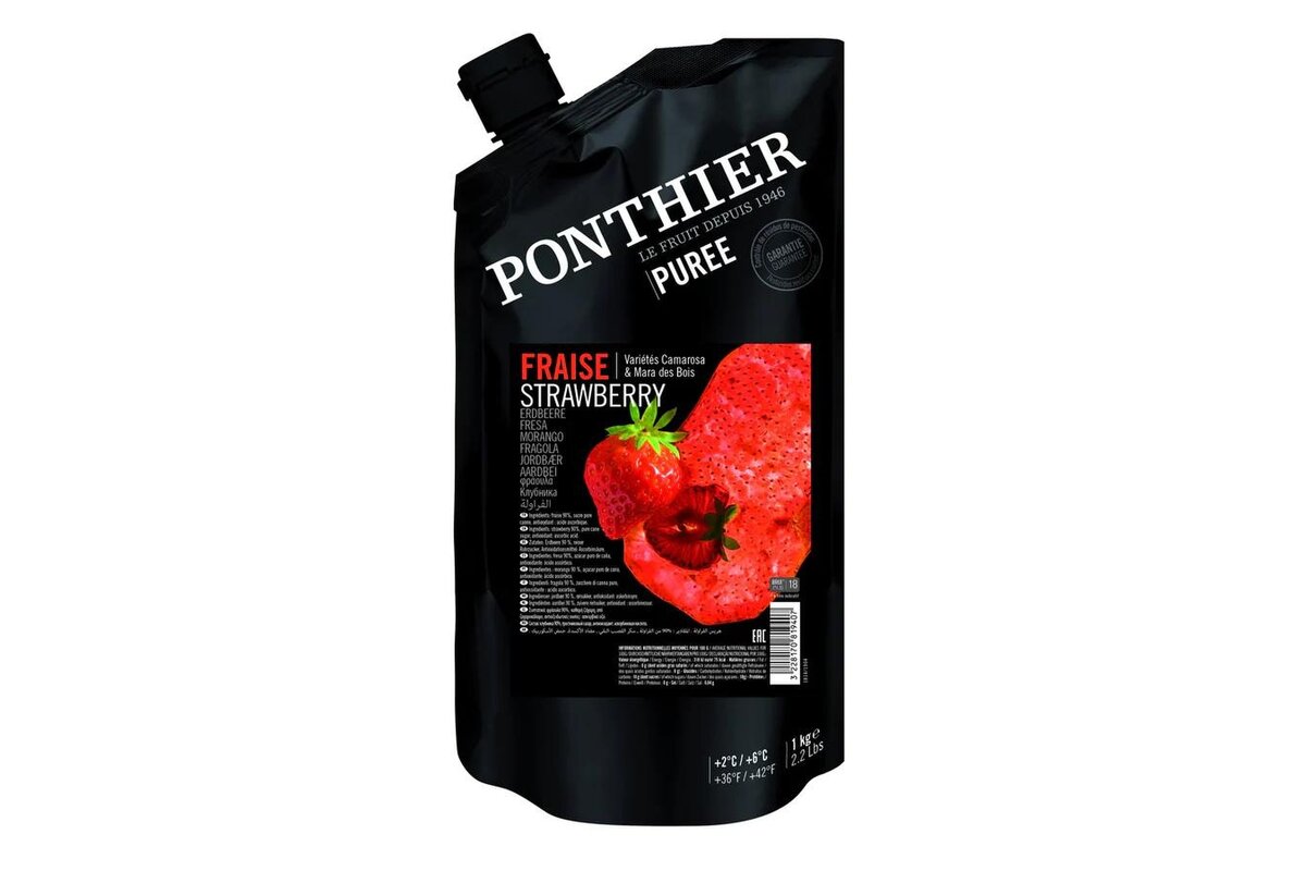 Ponthier Pyré ovocné Jahoda chladené 2,5 kg