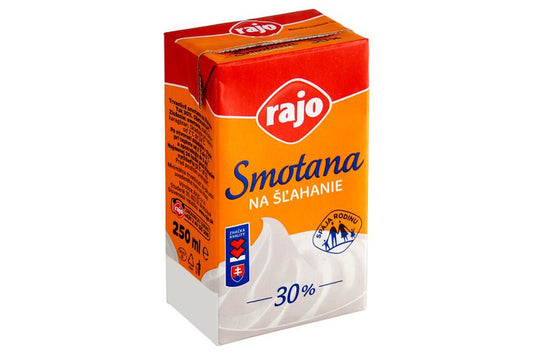 Smotana na šľahanie RAJO 30% 250 ml